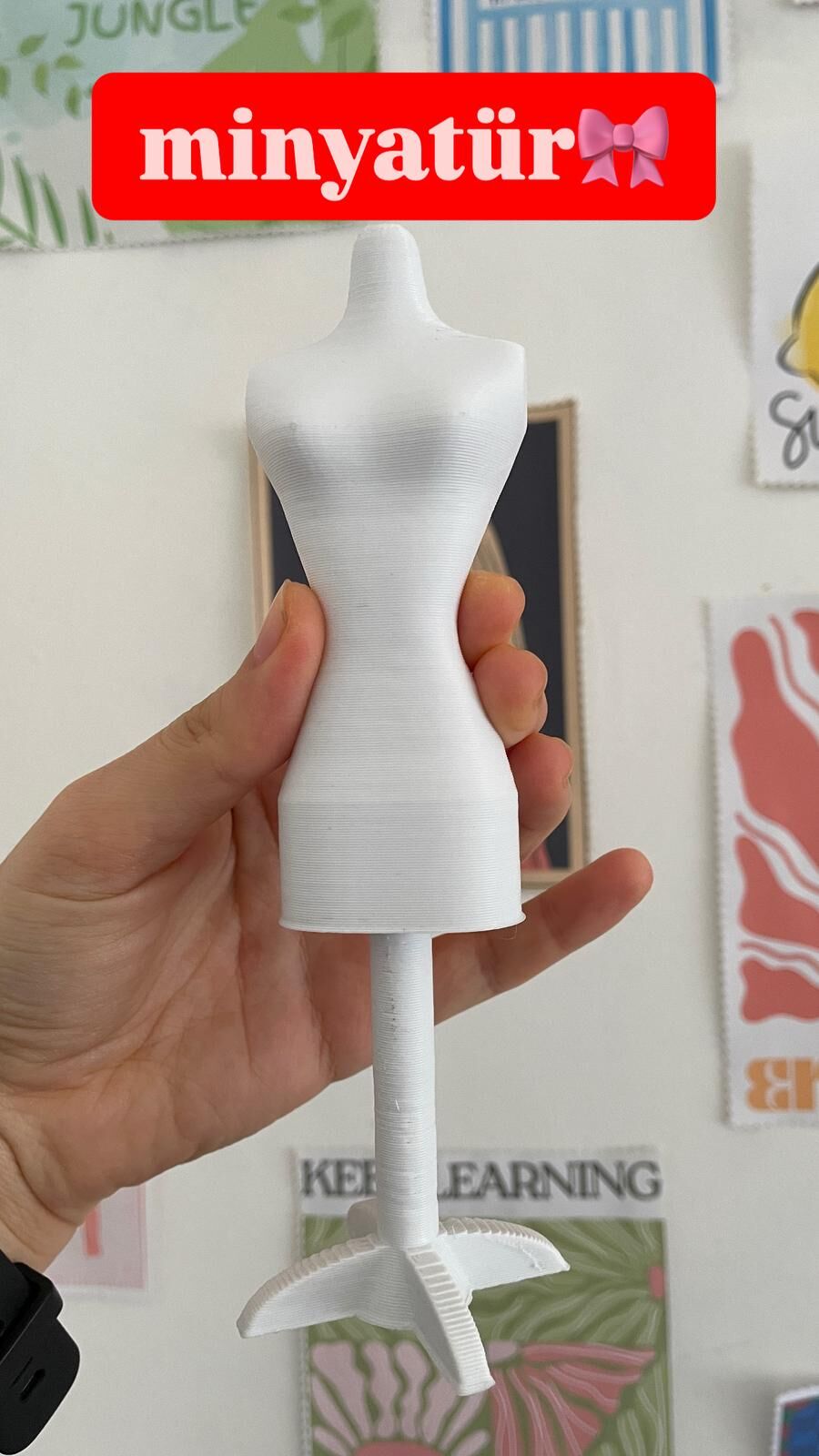 Minyatür Manken Prova Mankeni Moda Tasarım Dikiş