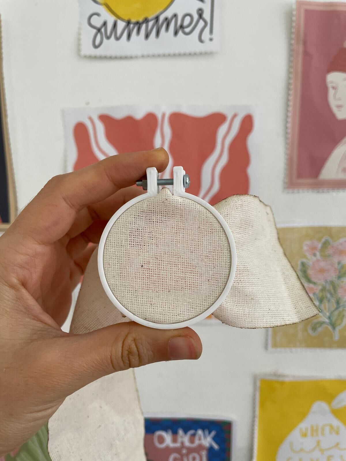 Mini Vidalı Kasnak Punch Nakış Broş Toka Kolye Magnet Minik işlemeleriniz için Vidalı Kasnak