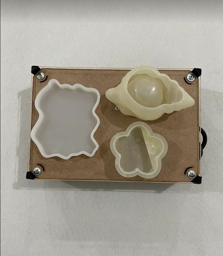 MİNİ Titreşim Sehpası Jesmonite Alçı Taş Tozu Mum Epoksi Reçine Dökümü Kalıp