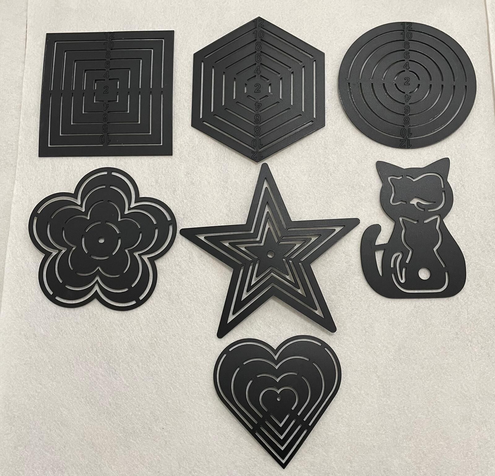 7'li ŞABLON PUNCH ŞABLONU PATCHWORK Kırkyama Çeyiz Mefruşat Dikiş Nakış çizim Deseni punch nakış kit