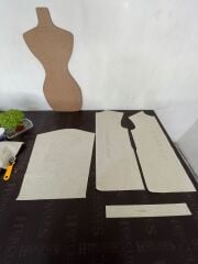 Uzun Oversize Bluz Kalıbı Dikiş Kalıbı Talimatlı Hazır Kesilmiş Dikiş Kalıpları Provasız