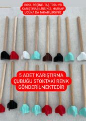 Karıştırma Çubuğu Taş Tozu Epoksi Reçine Boya Jesmonite Matkap Vidalama Uyumlu Beton