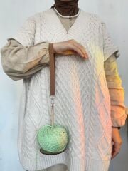 Taşınabilir Yumak Bileziği İpiniz Dolaşmasın Yumak Çarkı Seyahat Örgü Punch Örgü Yumak Tutucu Tığ