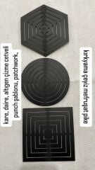 3 CETVEL KARE DAİRE ALTIGEN ŞABLON 2 4 6 8 10 12 CM PUNCH ŞABLONU PATCHWORK Kırkyama Çeyiz Mefruşat