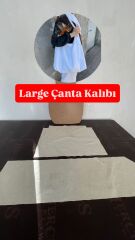 Large Çanta Kalıbı Bağlamalı Fiyonk Çanta Kalıbı Geniş Ebat Dikiş Kalıbı