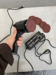 El Zımpara Makinesi Hobi 50mm disk cırt zımpara adaptörlü set metal ahşap taş tozu