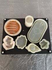 Metal Titreşim Sehpası Taş Tozu Hızlı Kuruyan Beton Mum Jesmonite Epoksi Reçine Döküm Kalıp