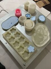 50*50 Titreşim Sehpası Taş Tozu Jesmonite Alçı Epoksi Reçine